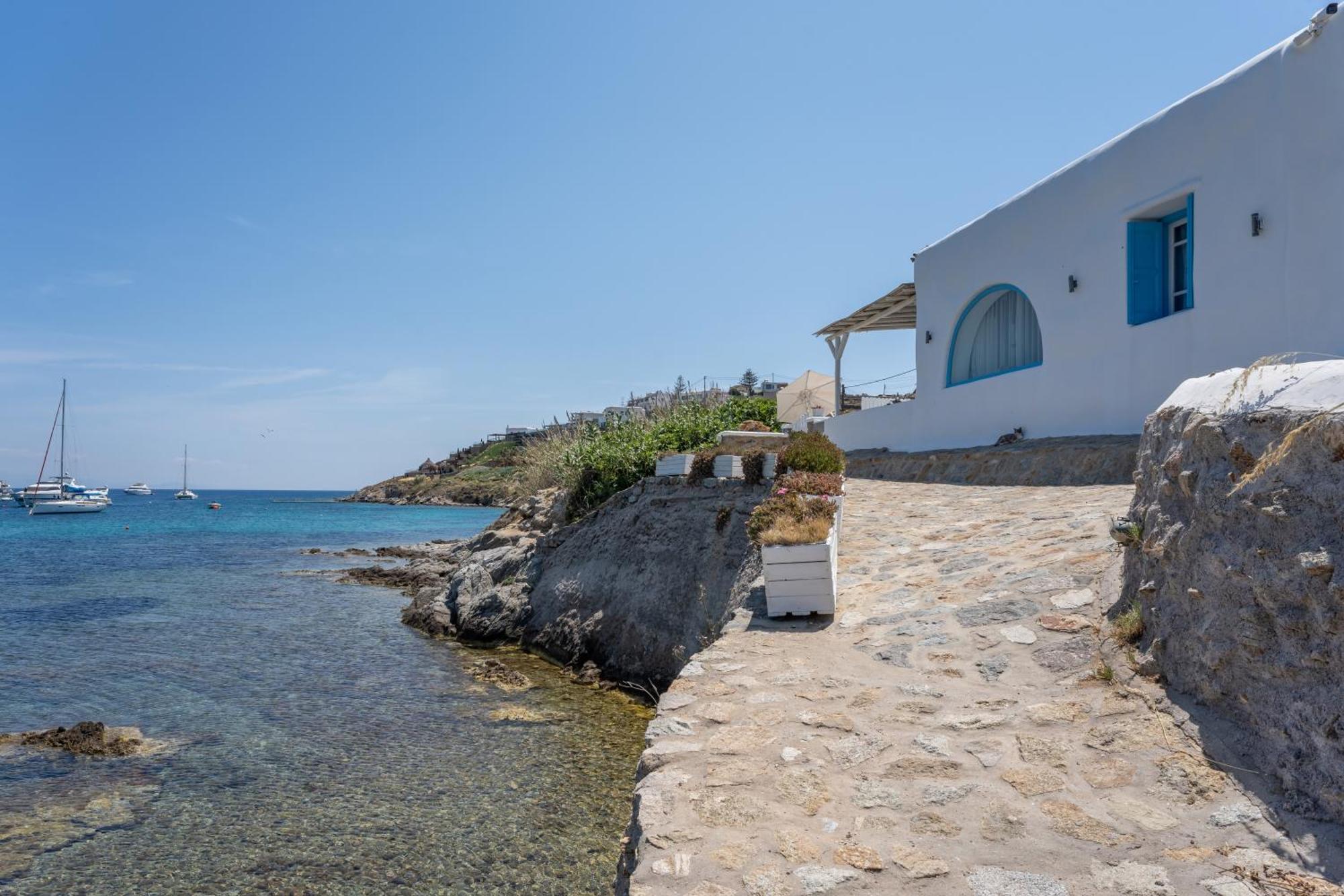 Вілла Luxury Sea House By Blue Waters Mykonos Орнос Екстер'єр фото